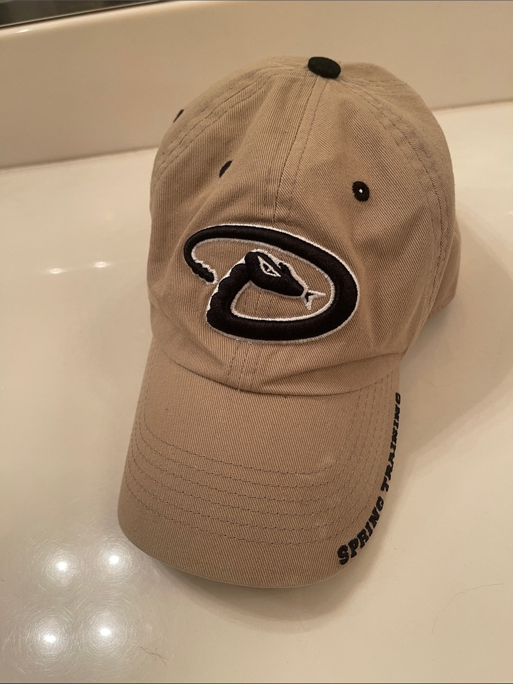 Arizona Diamondbacks Tan Embroidered Snake Logo Baseball Cap
